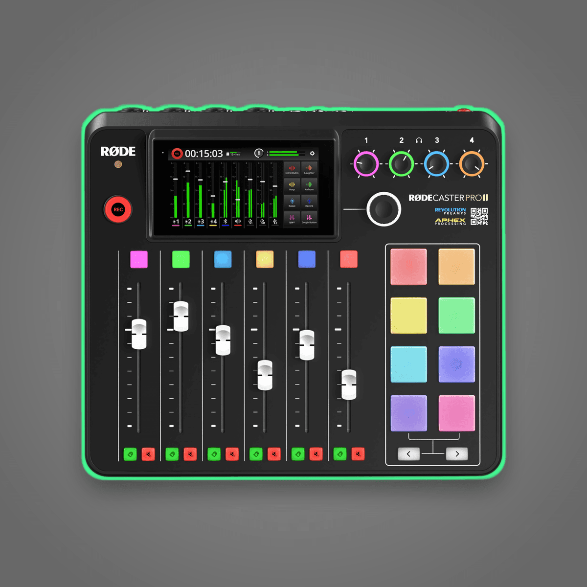 Poddkit 4 personer: Rodecaster Pro II + 4x PodMic
